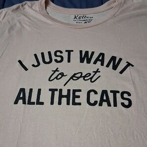 Bella Canvas Light Pink Cat Lover Tee